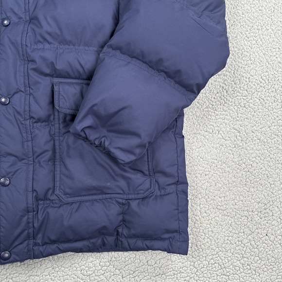 LL Bean Puffer Downtek Jacket Men Medium Reg Blue Removable Hood Pertex 295958 - Picture 11 of 16